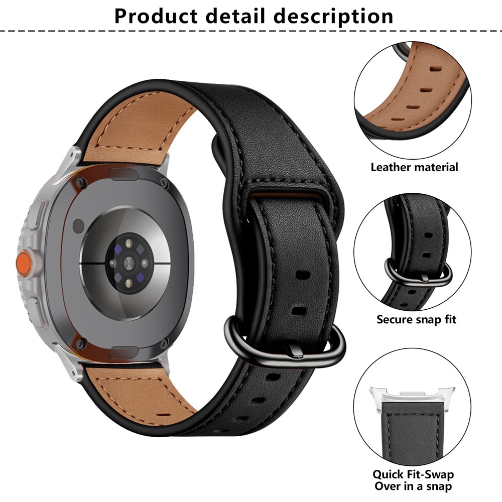 KALEBOL KALEBOL Galaxy Watch 8 46/44/40 mm Armband Äkta Läder