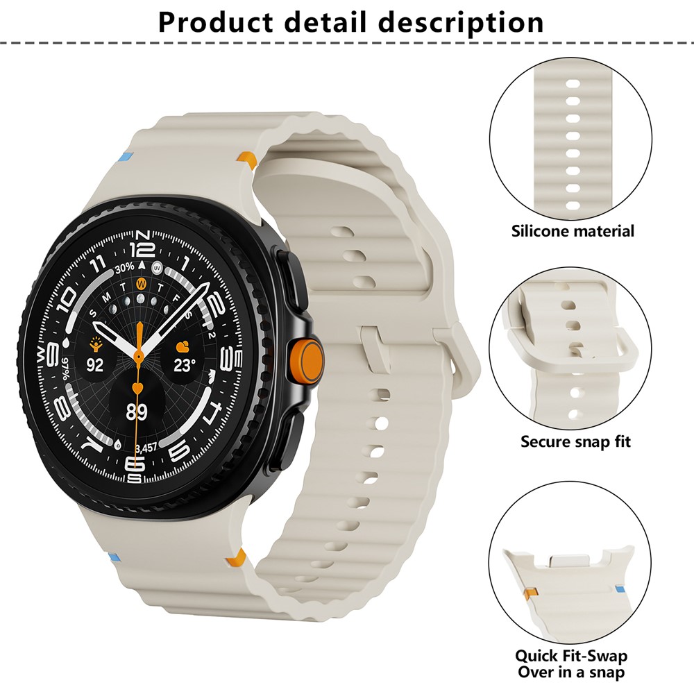 KALEBOL KALEBOL Galaxy Watch 8 46/44/40 mm Armband Wave Rosa