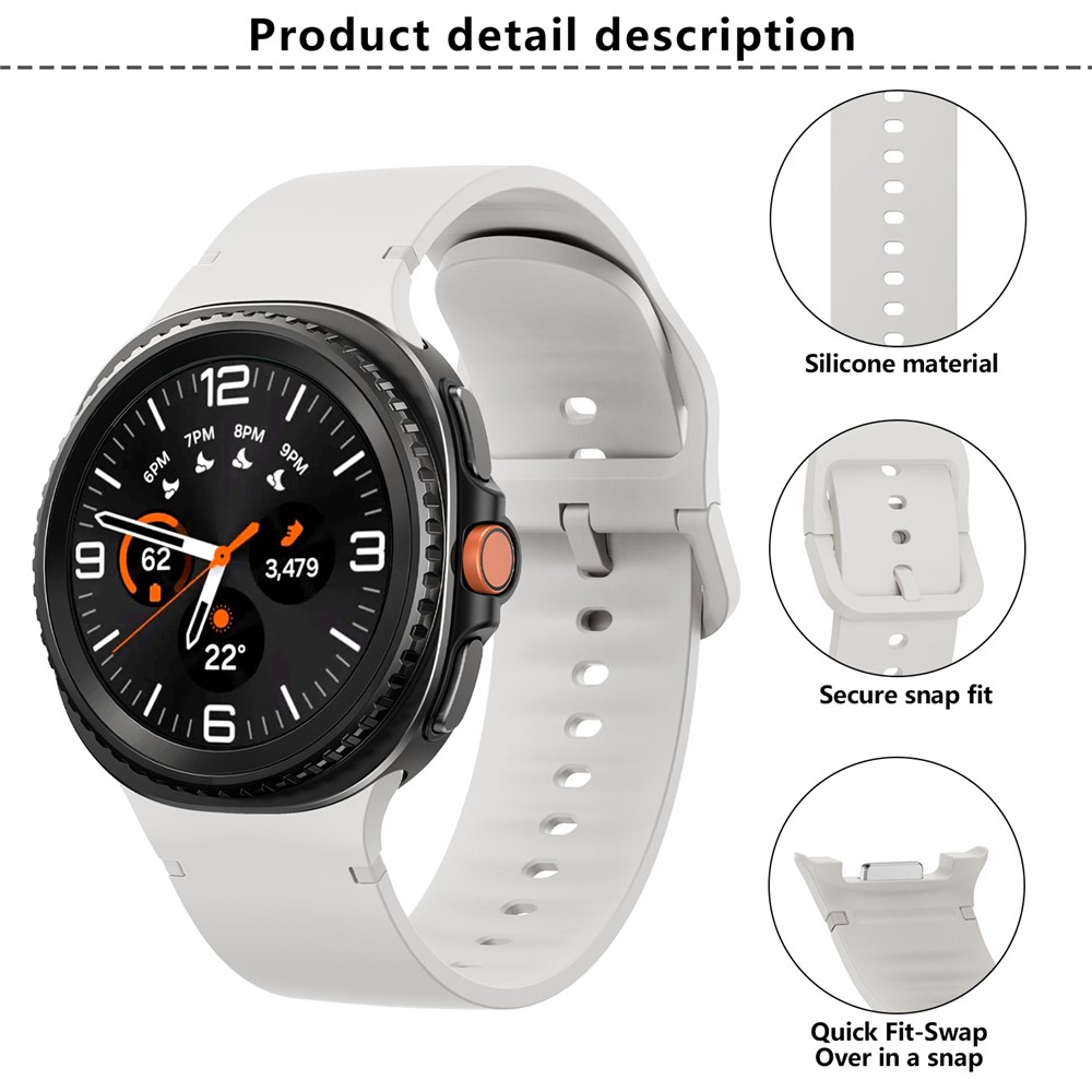 KALEBOL KALEBOL Galaxy Watch 8 46/44/40 mm Armband Silikon Beige