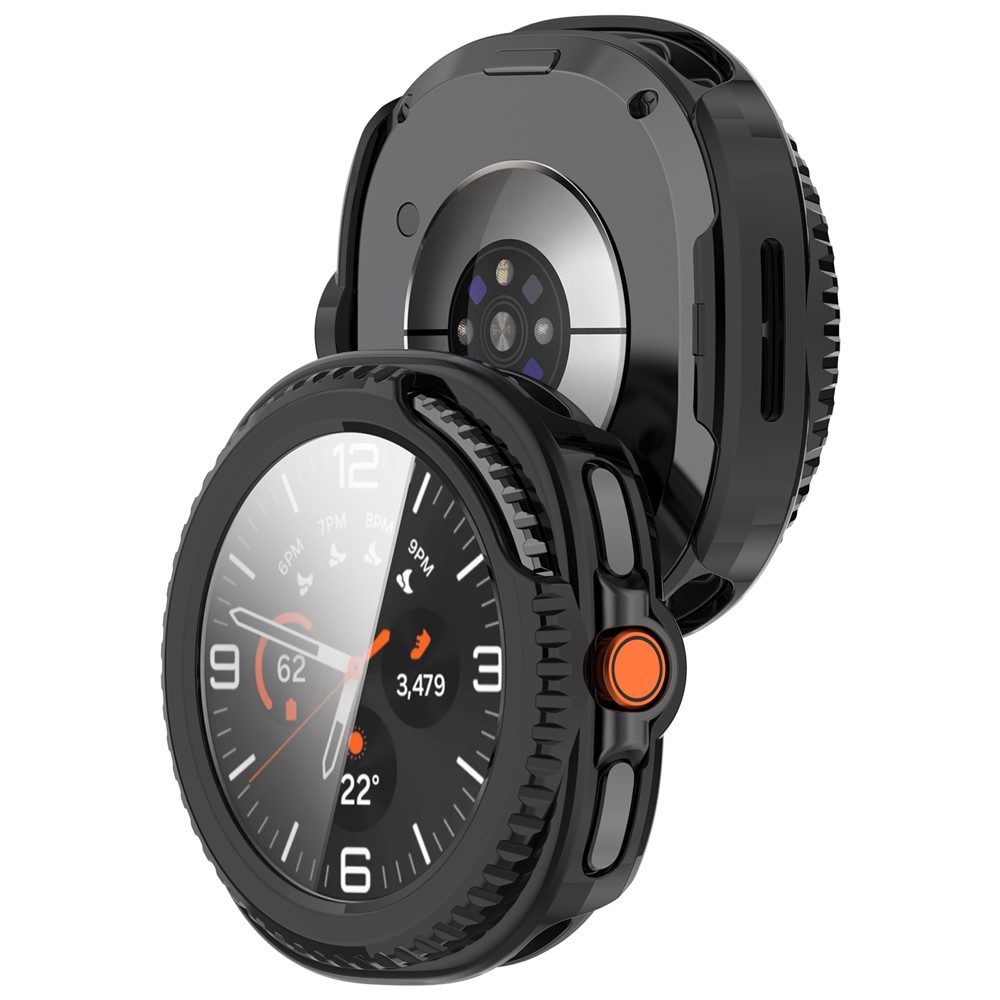  Samsung Galaxy Watch 8 46 mm Skal Med Skärmskydd Svart