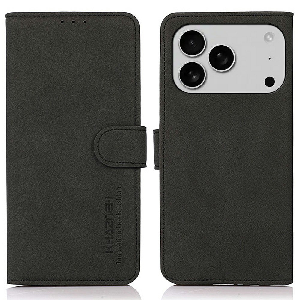 KHAZNEH KHAZNEH iPhone 17 Pro Fodral Läder Svart