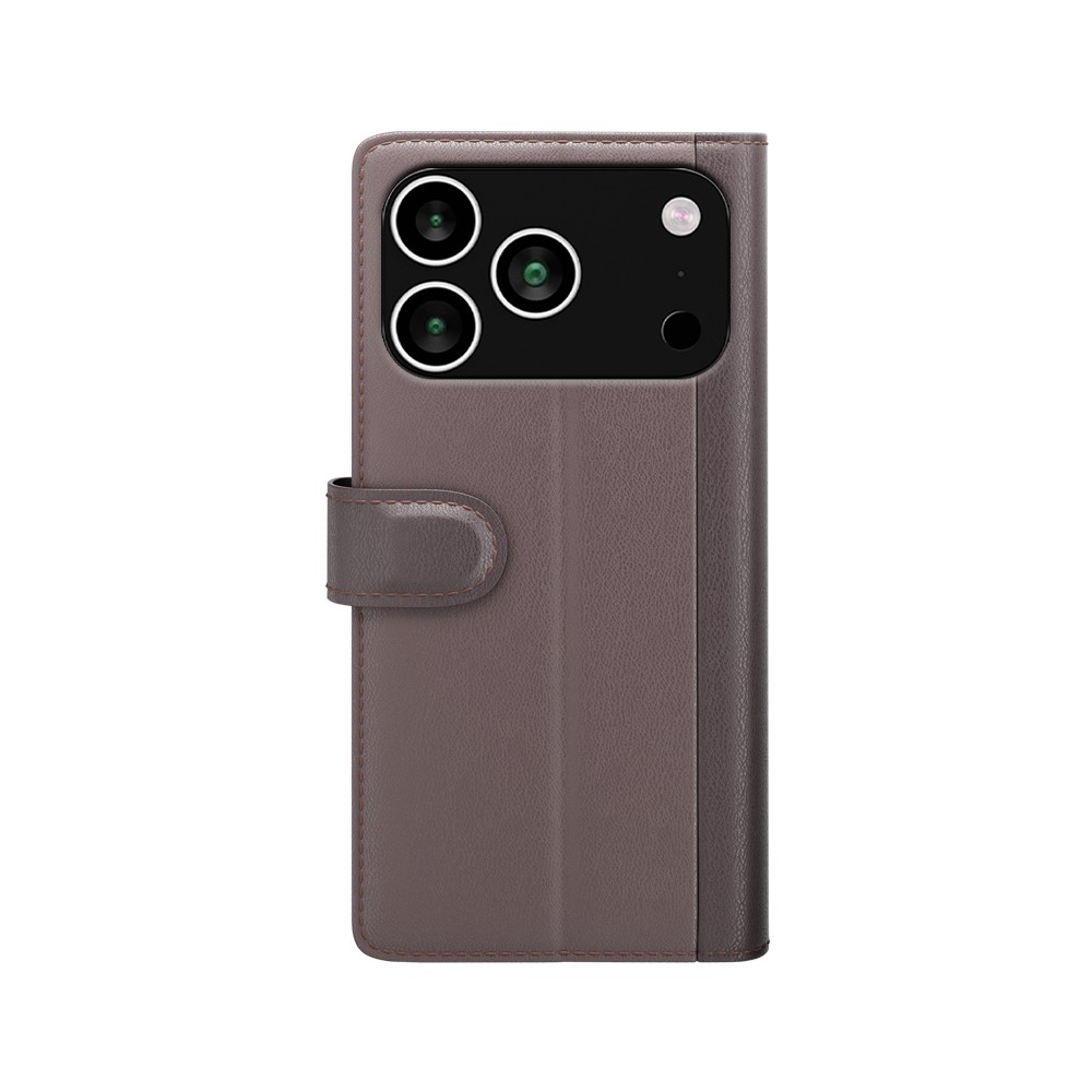  iPhone 17 Pro Fodral Premium Äkta Läder Brun