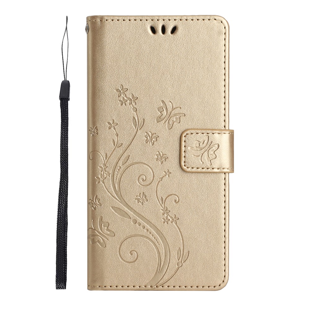  iPhone 17 Pro Fodral Med Blommigt Tryck Guld