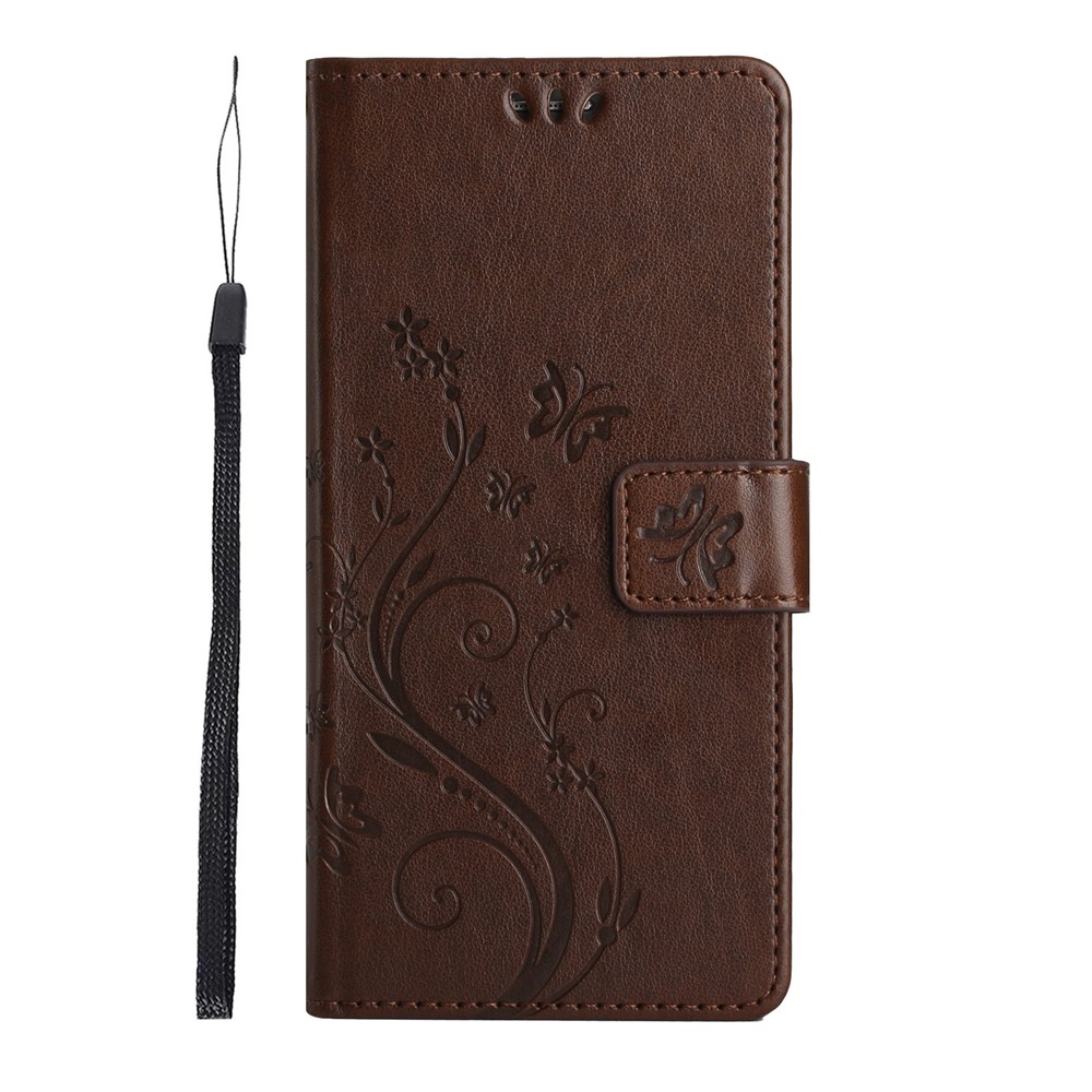  iPhone 17 Pro Fodral Med Blommigt Tryck Brun