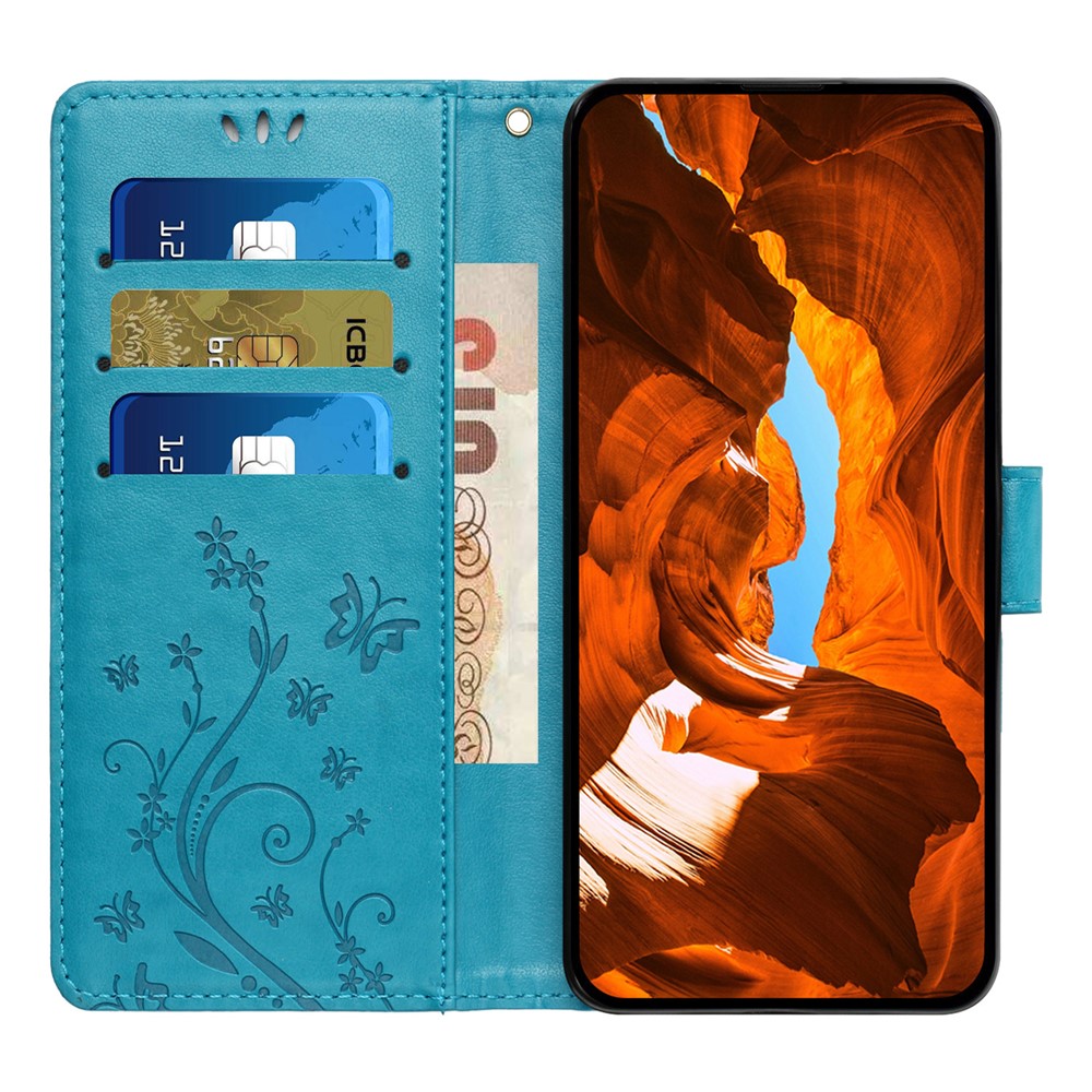  iPhone 17 Pro Fodral Med Blommigt Tryck Blå
