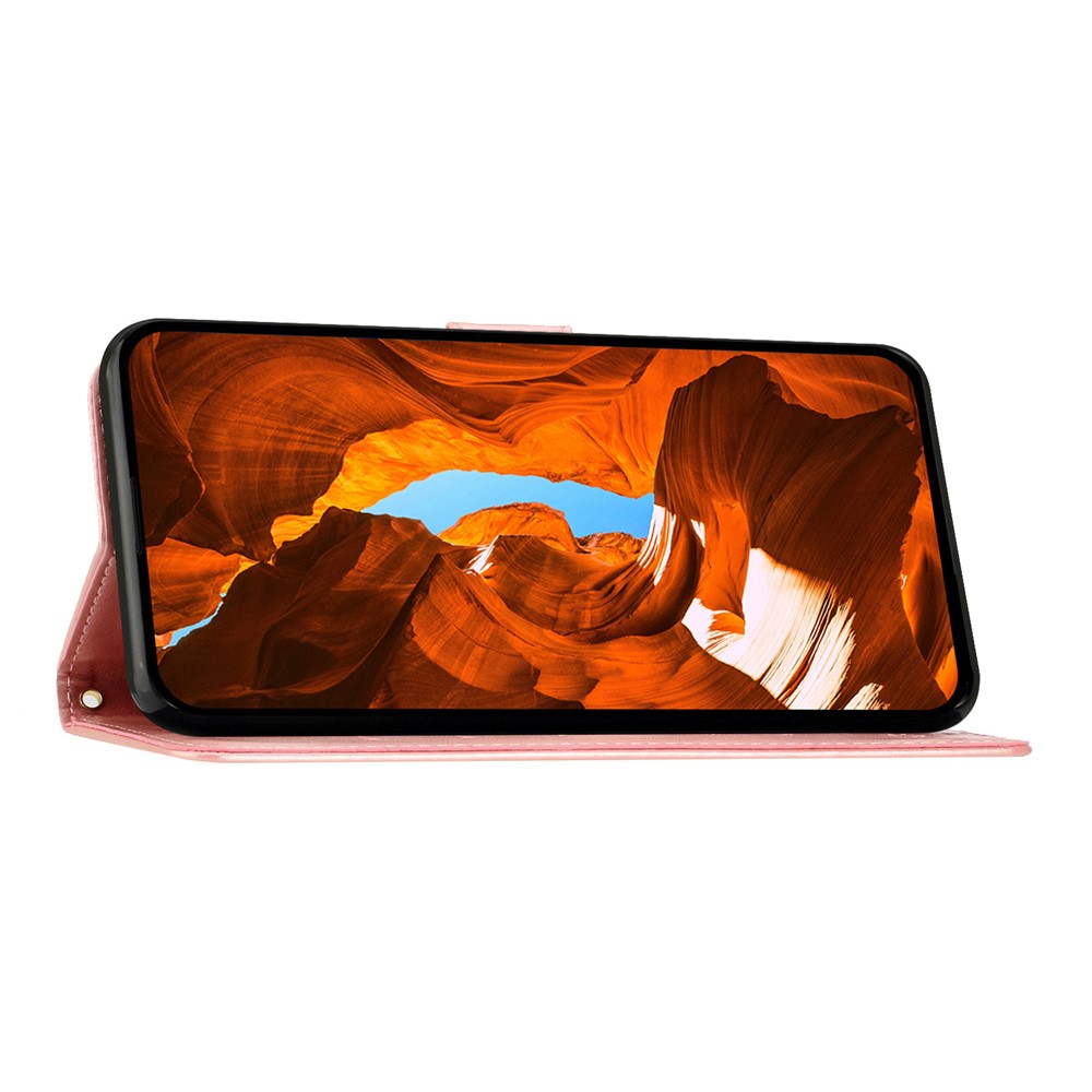  iPhone 17 Pro Fodral Med Blommigt Tryck Roséguld
