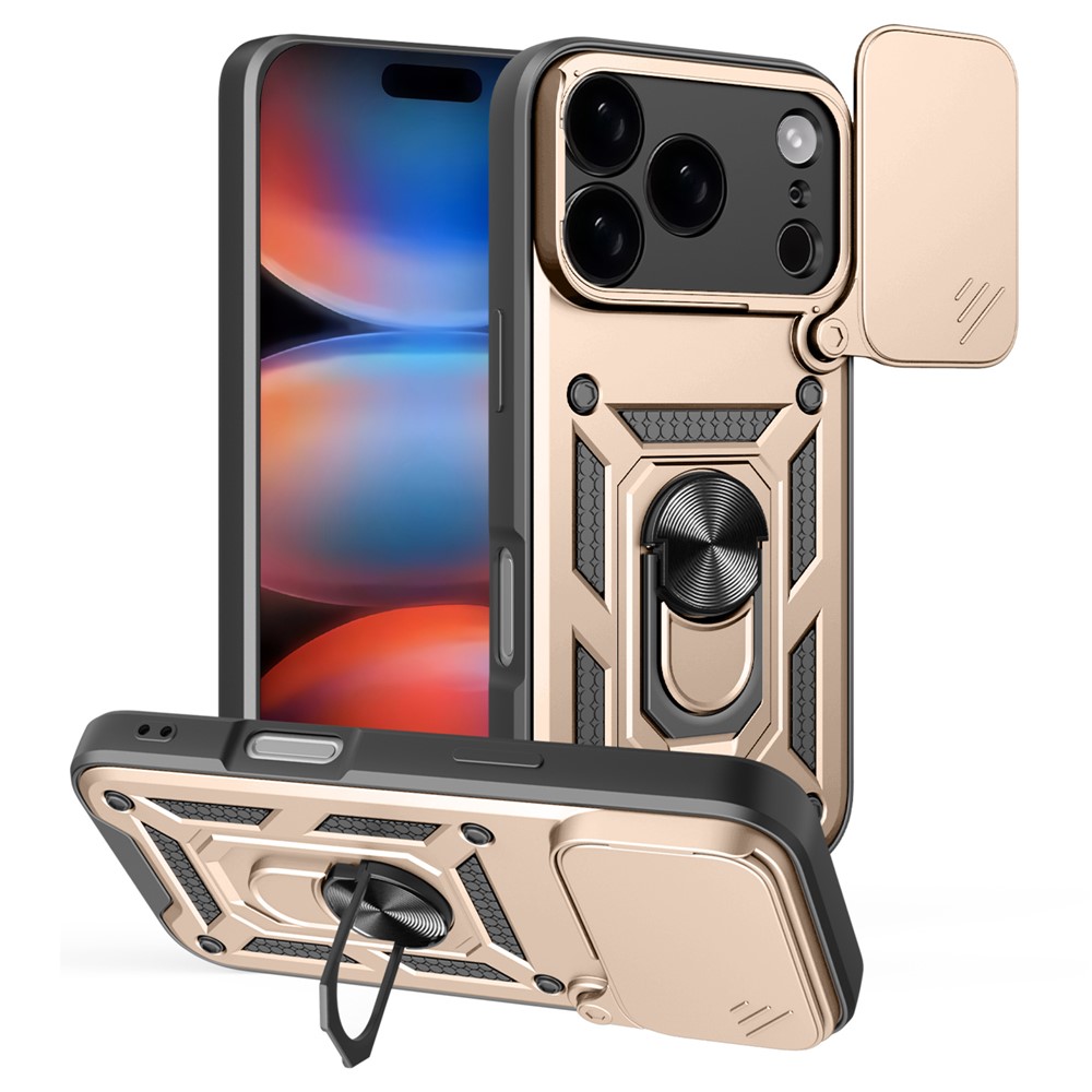 iPhone 17 Pro Skal CamShield Ring Hybrid Guld