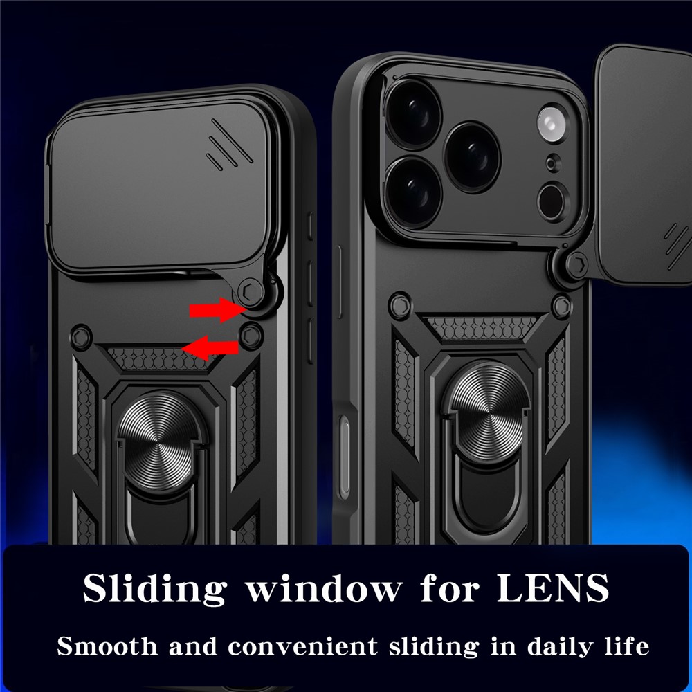  iPhone 17 Pro Skal CamShield Ring Hybrid Blå