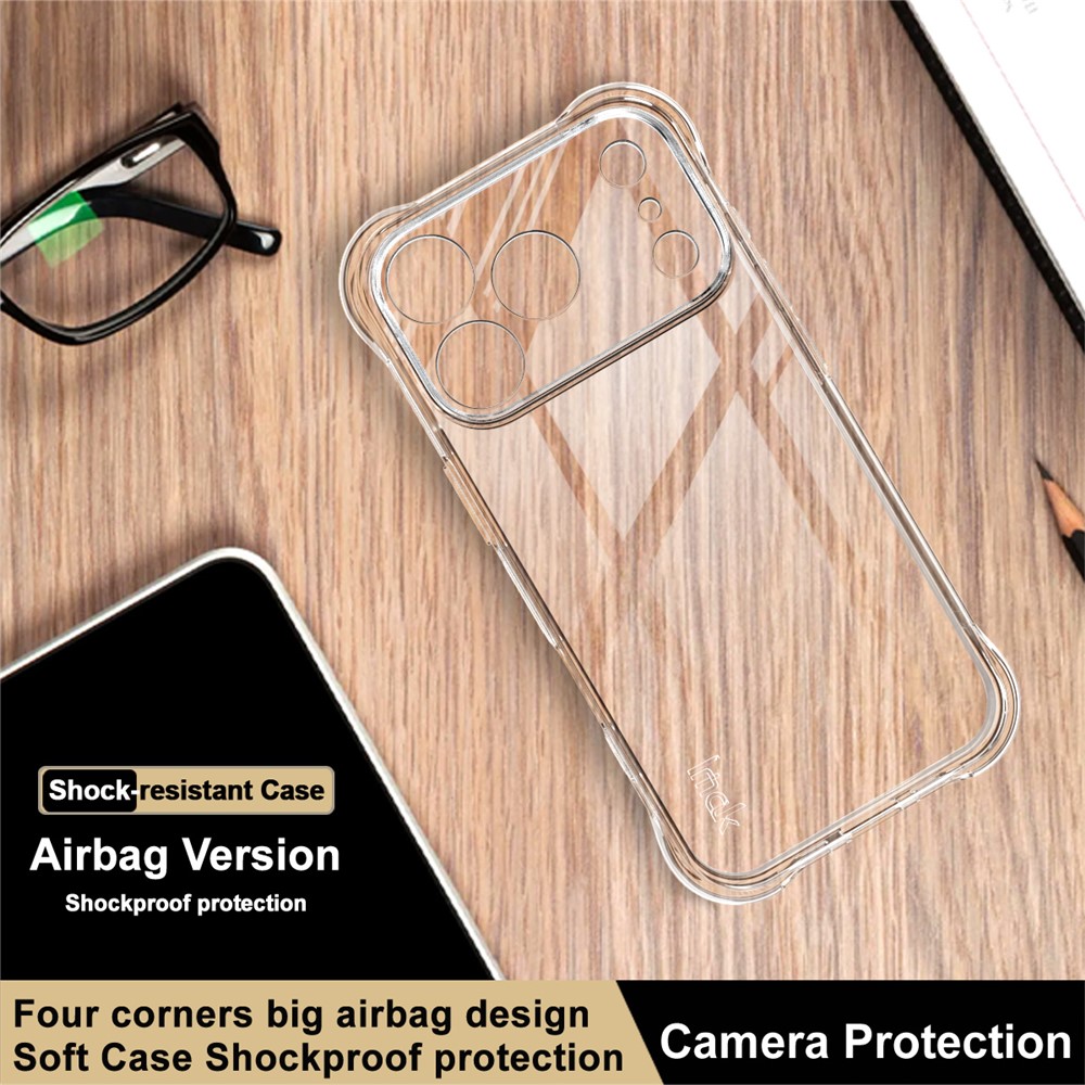 IMAK IMAK iPhone 17 Pro Skal TPU AirBag Shockproof Transparant