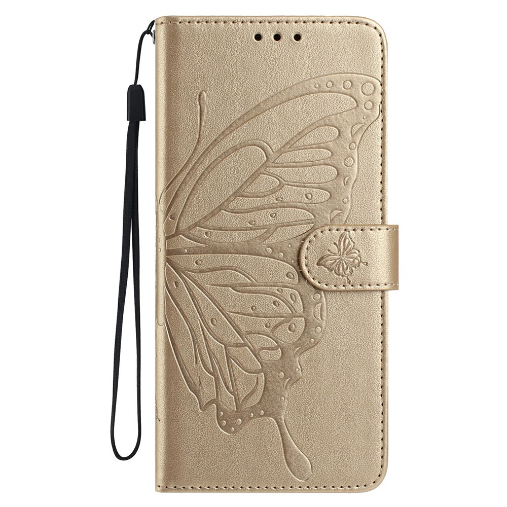  iPhone 17 Pro Fodral Med Fjäril Tryck Guld