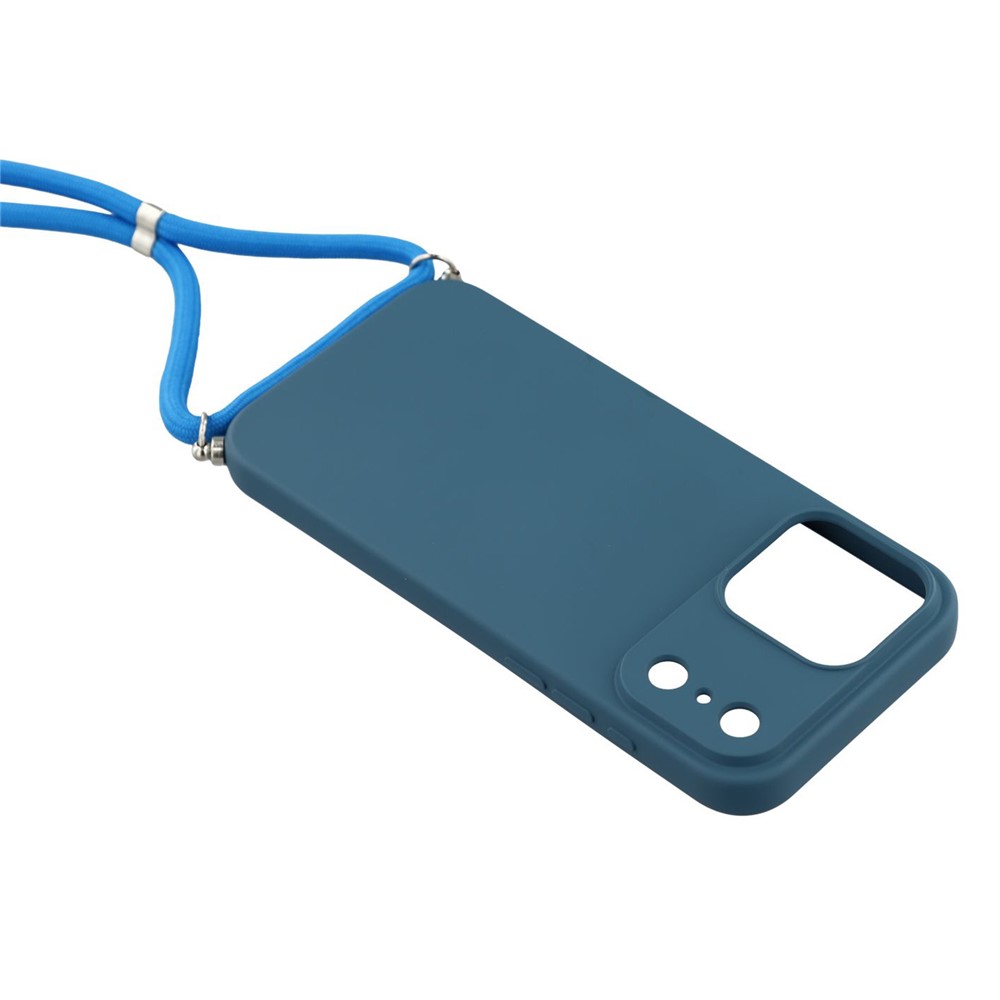  iPhone 17 Pro Skal Med Mobilsnöre TPU Blå