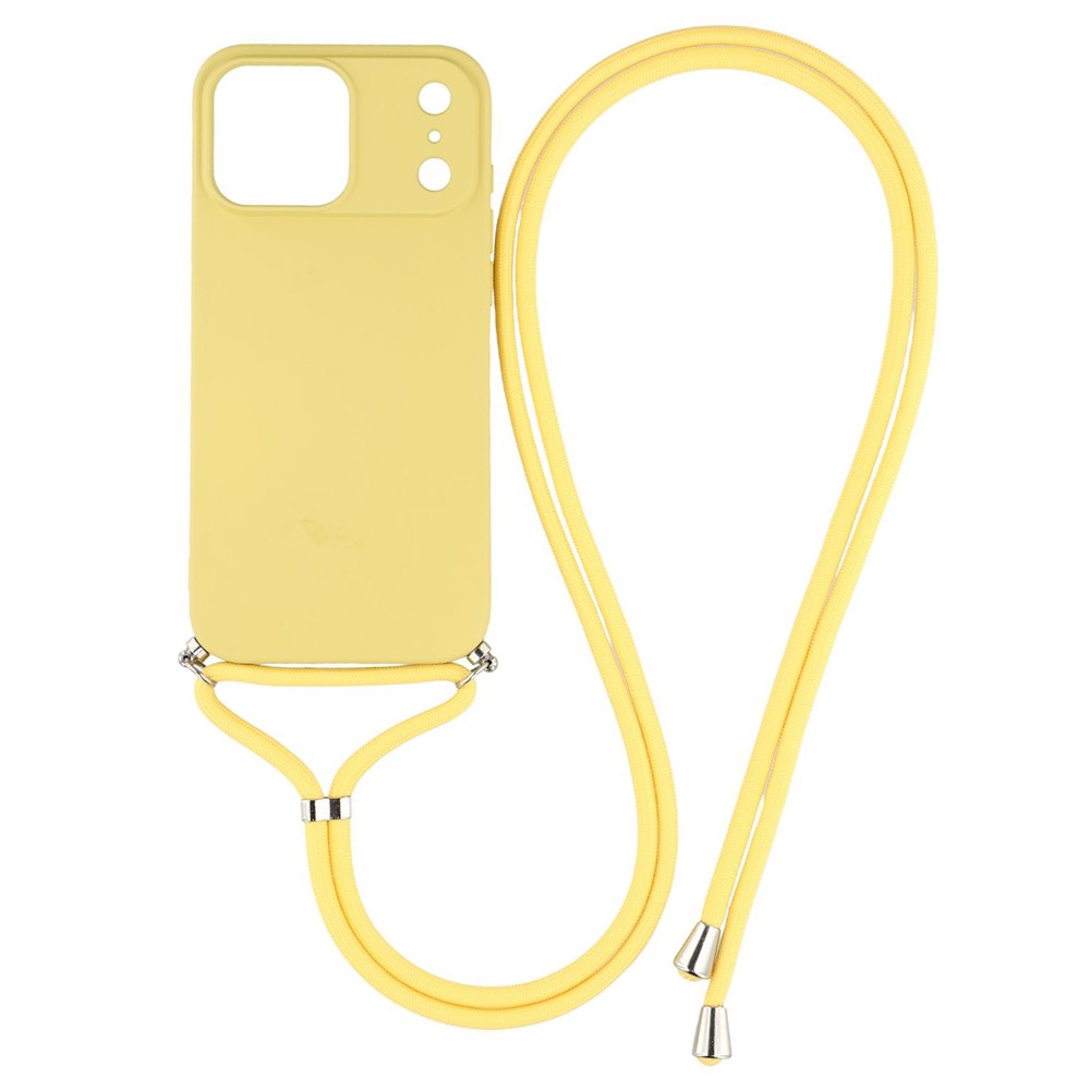  iPhone 17 Pro Skal Med Mobilsnöre TPU Gul