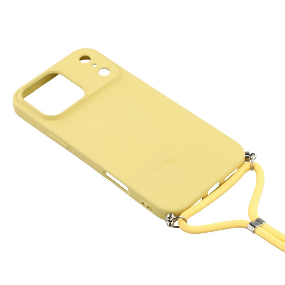  iPhone 17 Pro Skal Med Mobilsnöre TPU Gul