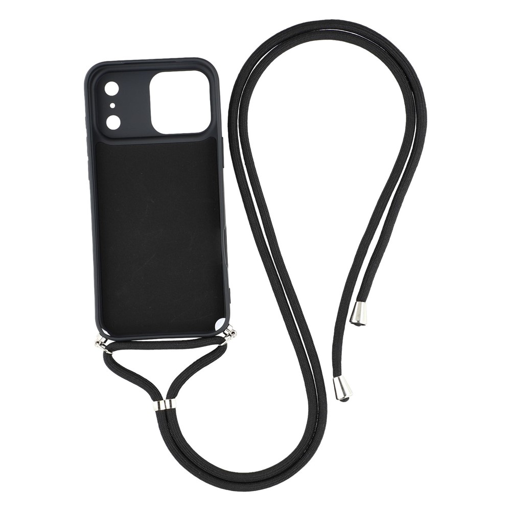  iPhone 17 Pro Skal Med Mobilsnöre TPU Svart