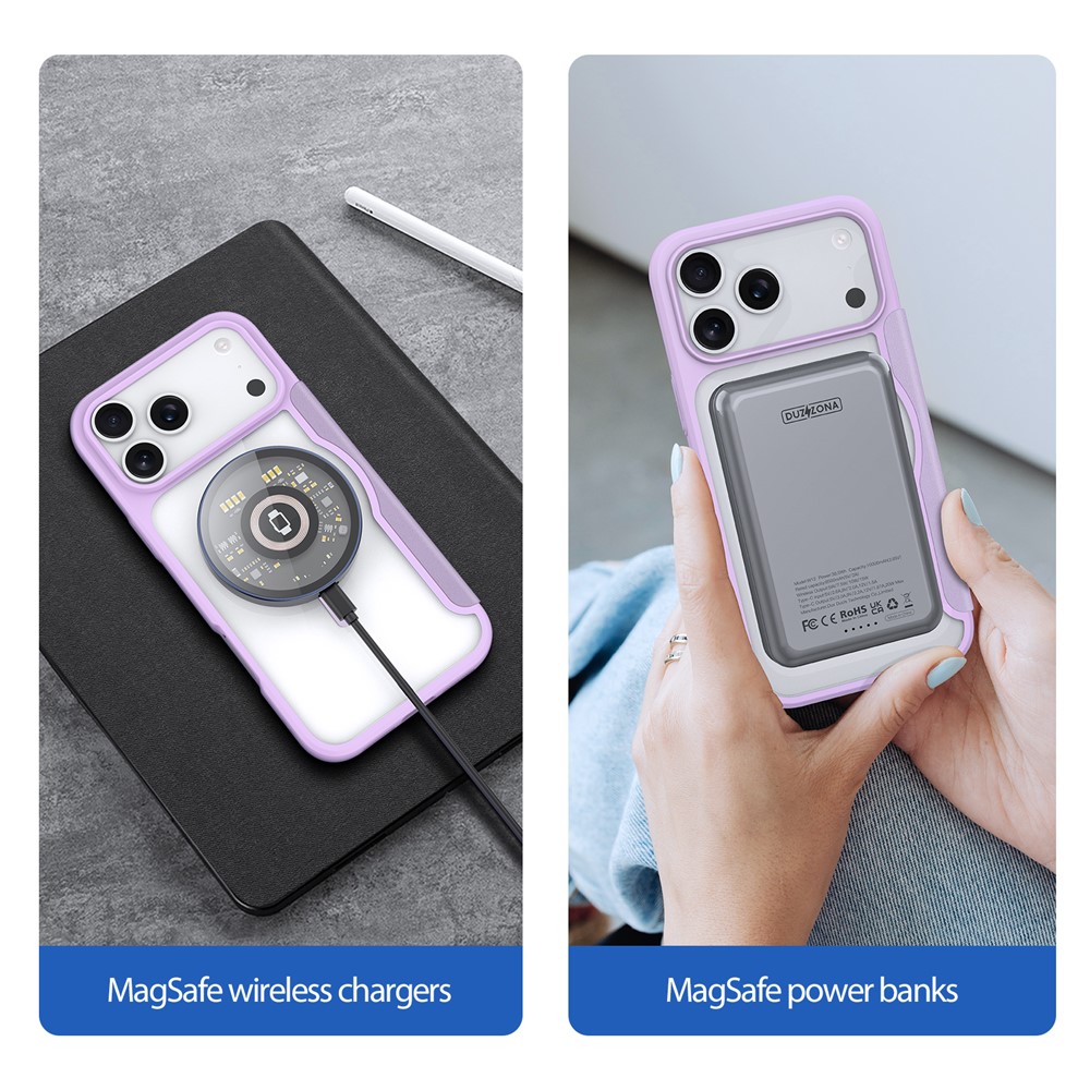 DUX DUCIS DUX DUCIS iPhone 17 Pro Fodral MagSafe Skin X Pro Lila / Rosa