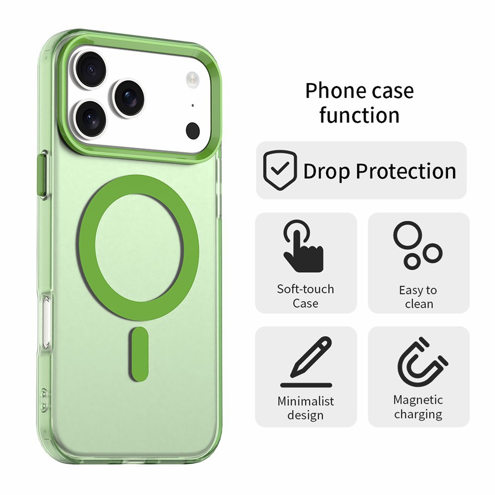  iPhone 17 Pro Skal MagSafe Hybrid Grön