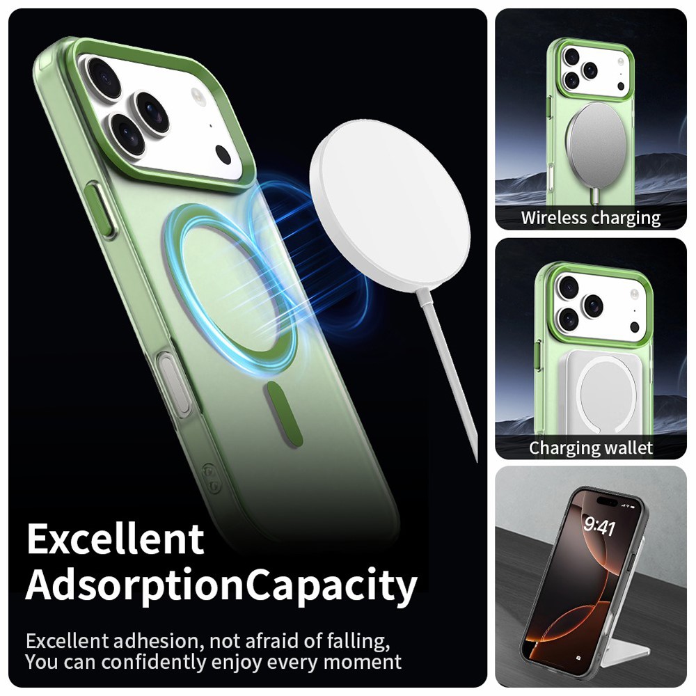  iPhone 17 Pro Skal MagSafe Hybrid Grön