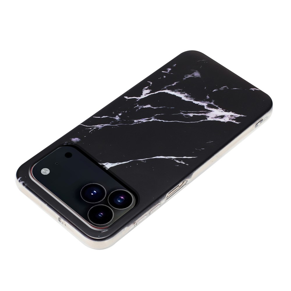  iPhone 17 Pro Skal TPU Marmor Svart