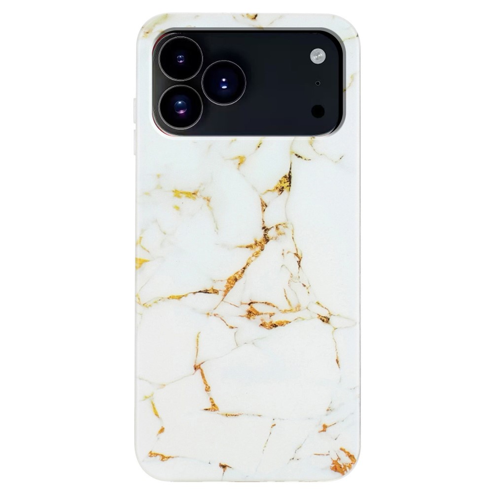  iPhone 17 Pro Skal TPU Marmor Vit