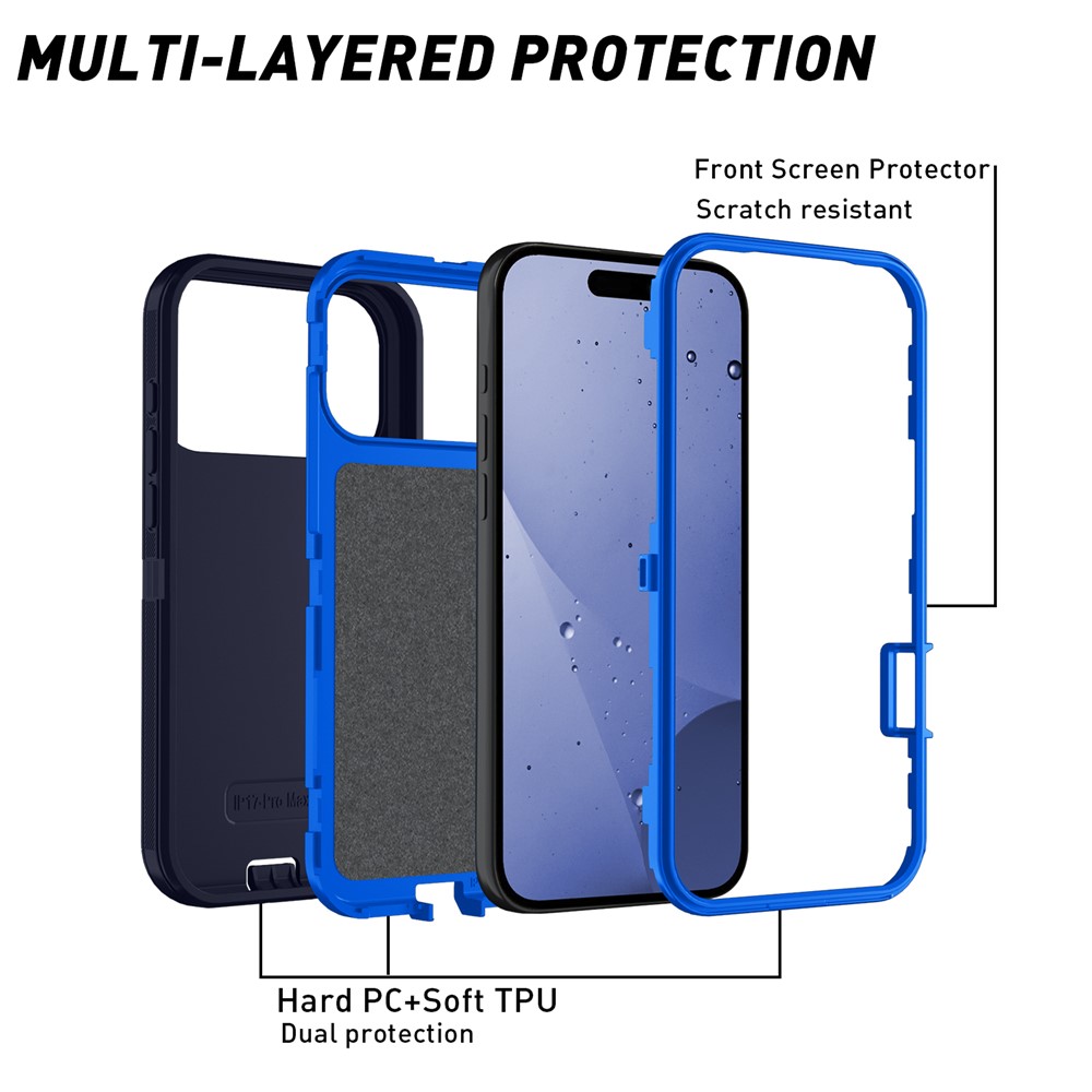  iPhone 17 Pro Skal Extreme Shockproof Hybrid Blå
