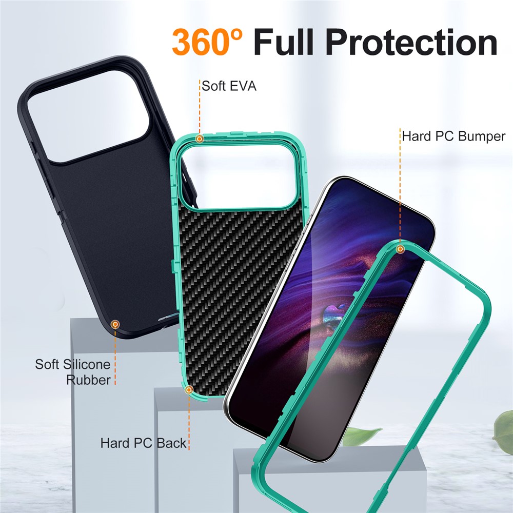  iPhone 17 Pro Skal Extreme Shockproof Hybrid Mörk Blå