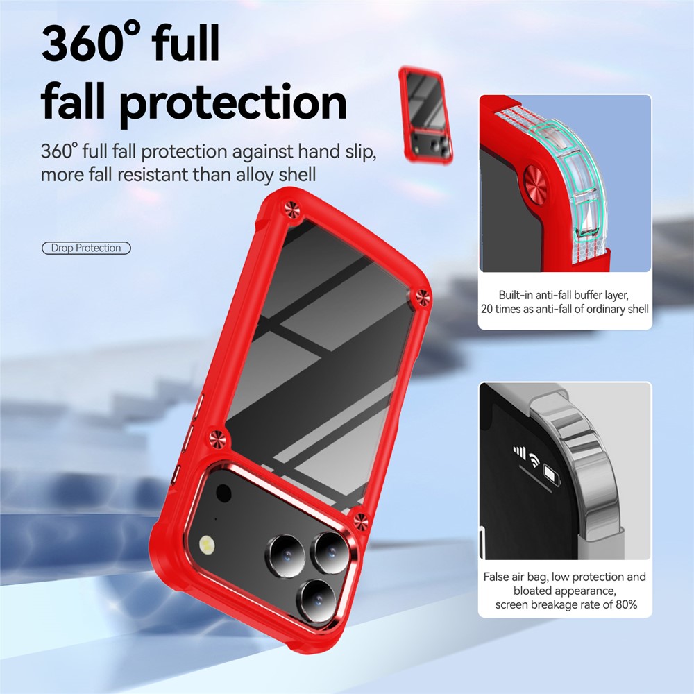  iPhone 17 Pro Max Skal Xtreme Shockproof Hybrid Röd