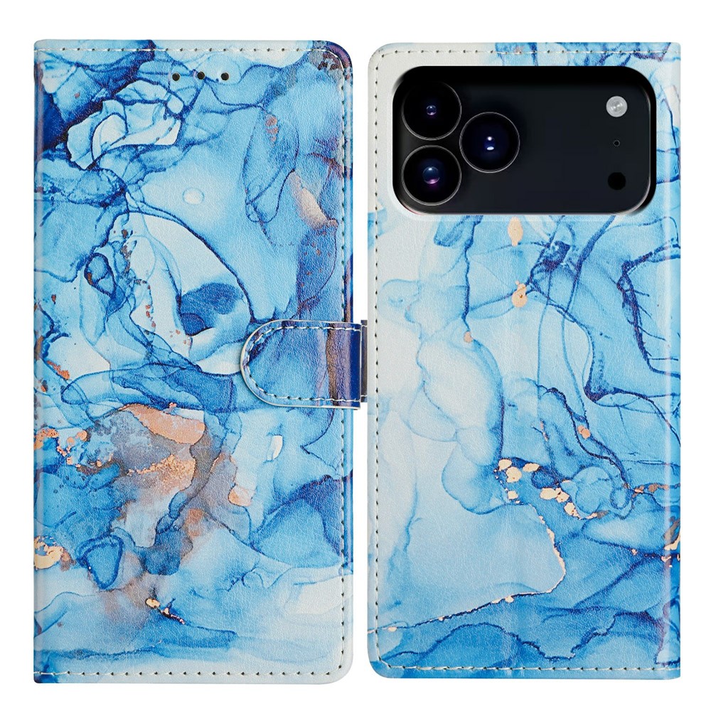  iPhone 17 Pro Max Fodral Med Tryck Blå Marmor