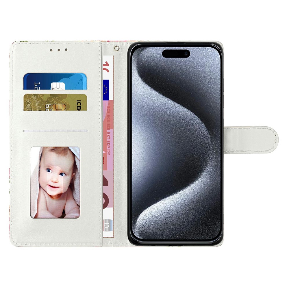  iPhone 17 Pro Max Fodral Med Tryck Rosa Blommor