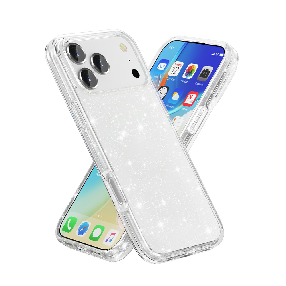  iPhone 17 Pro Max Skal Glitter Transparent