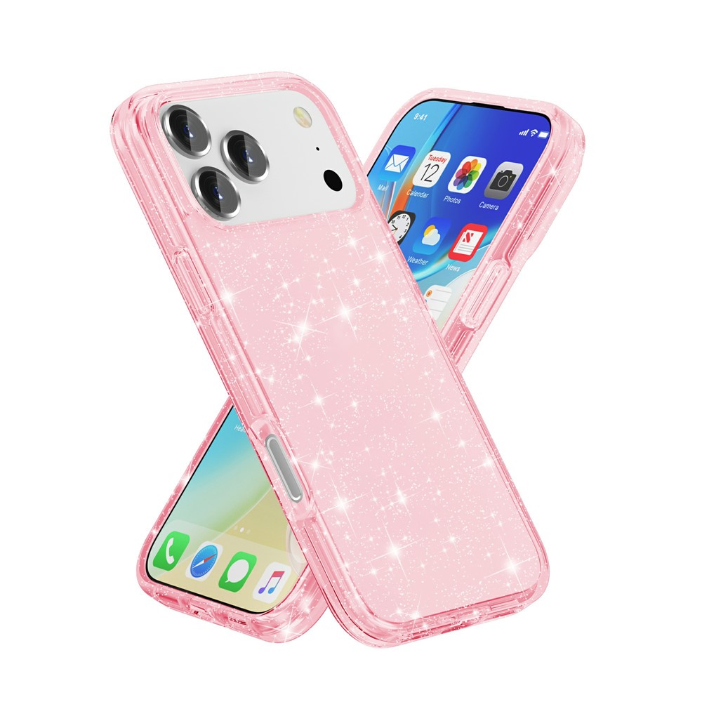  iPhone 17 Pro Max Skal Glitter Rosa