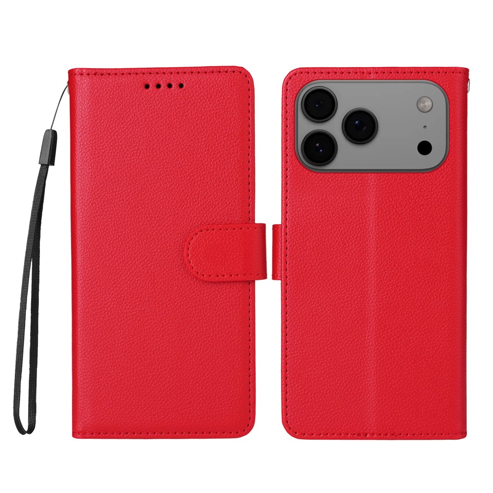  iPhone 17 Pro Max Fodral RFID Läder Röd