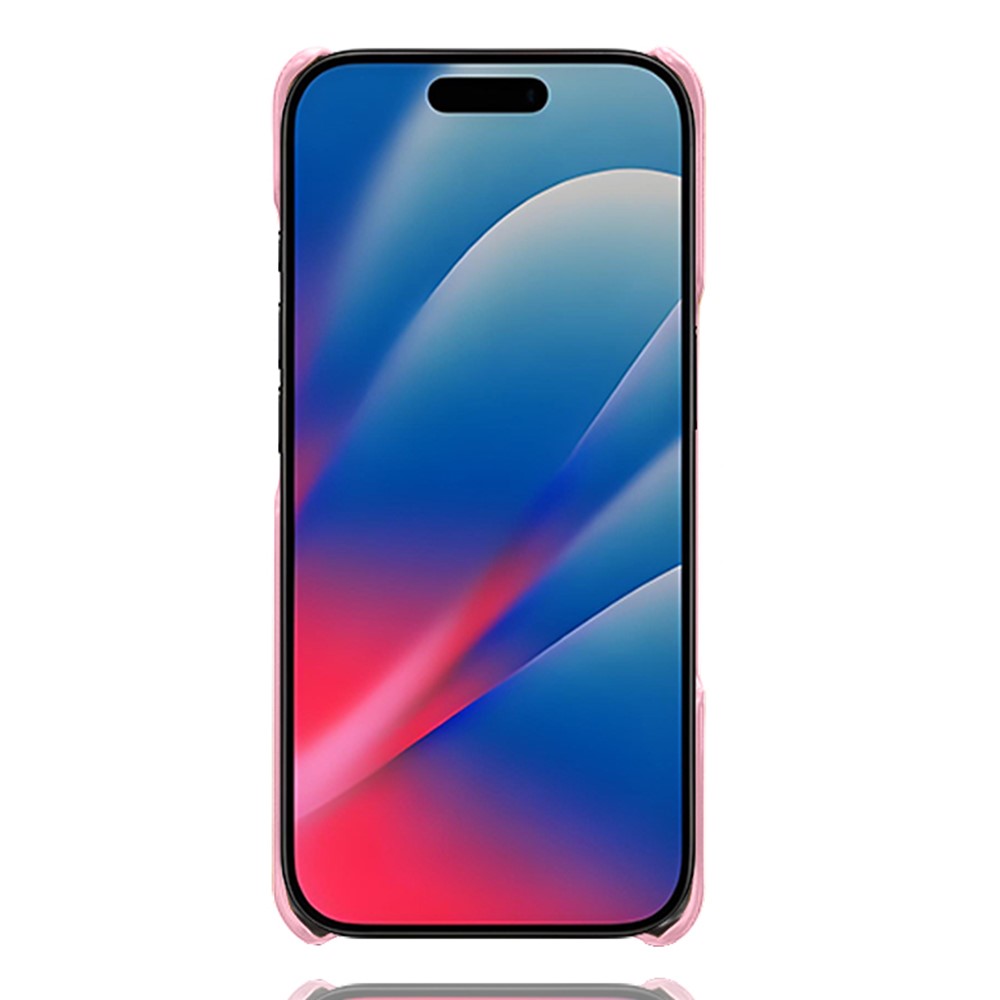  iPhone 17 Pro Max Skal Med Kortfack Läder Roséguld