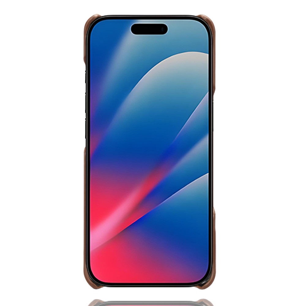  iPhone 17 Pro Max Skal Med Kortfack Läder Brun
