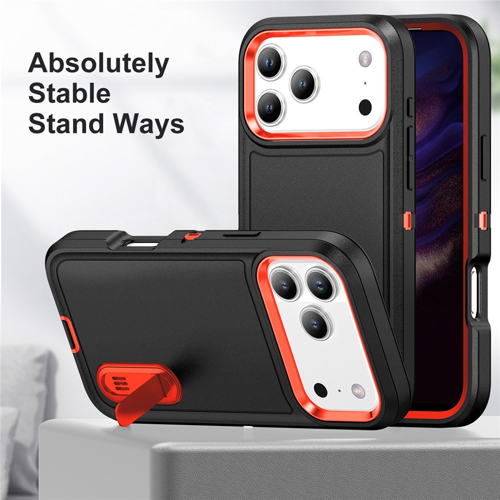  iPhone 17 Pro Max Skal Extreme Shockproof Hybrid Svart / Orange