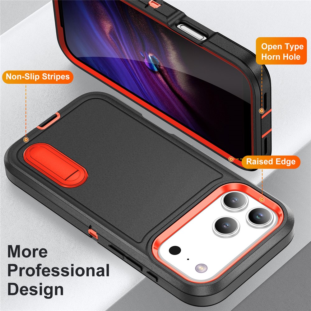  iPhone 17 Pro Max Skal Extreme Shockproof Hybrid Svart / Orange