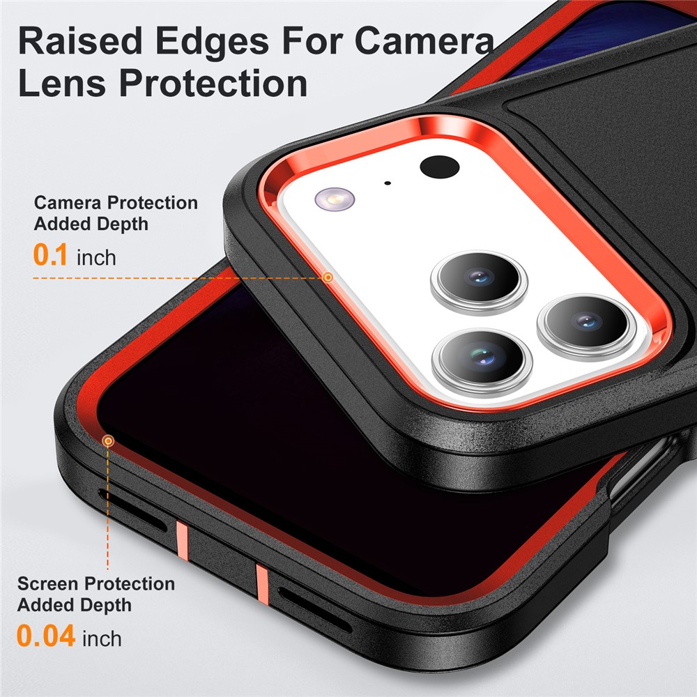  iPhone 17 Pro Max Skal Extreme Shockproof Hybrid Svart / Orange