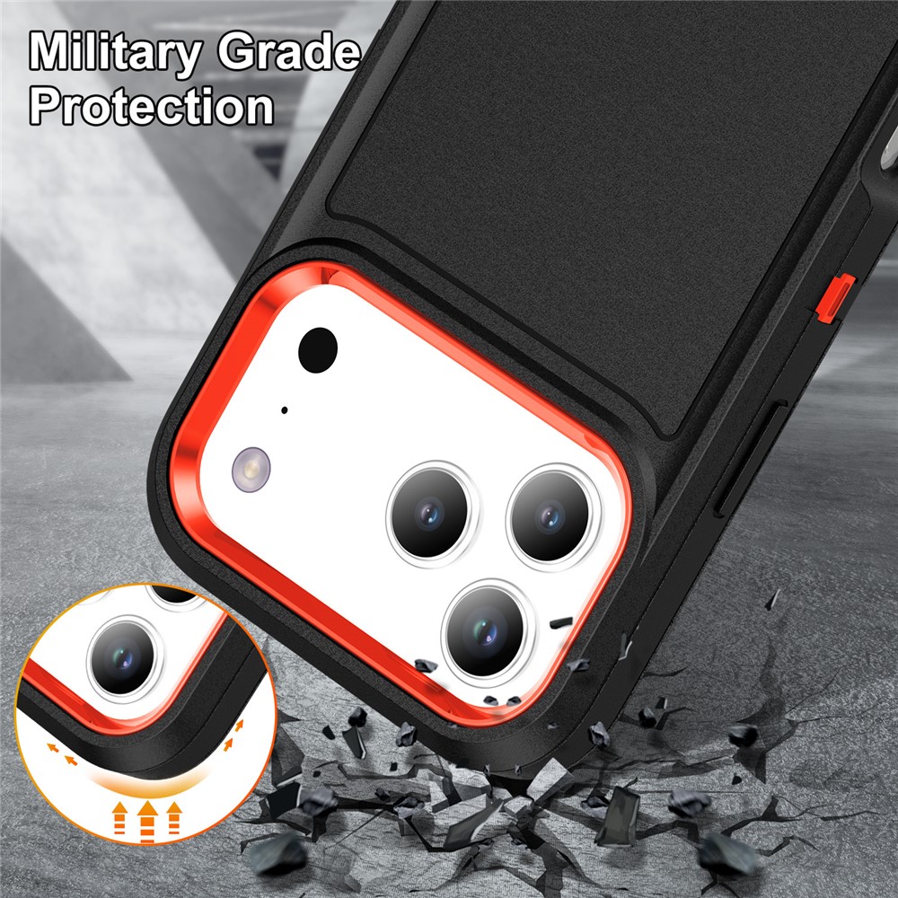  iPhone 17 Pro Max Skal Extreme Shockproof Hybrid Svart / Orange