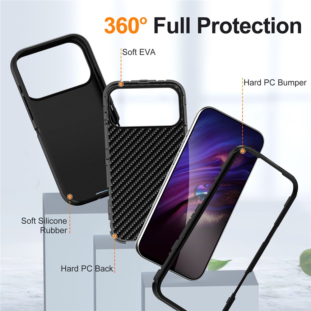  iPhone 17 Pro Max Skal Extreme Shockproof Hybrid Svart