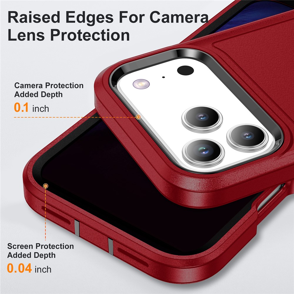  iPhone 17 Pro Max Skal Extreme Shockproof Hybrid Röd