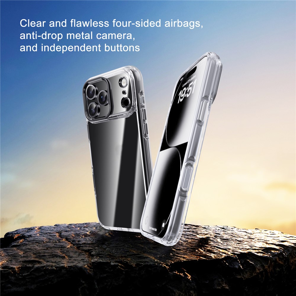 IPAKY IPAKY iPhone 17 Pro Max Skal Shockproof Transparent / Silver