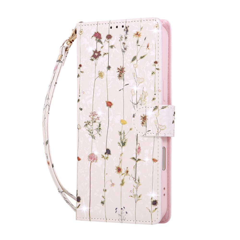  iPhone 17 Pro Max Fodral RFID Läder Små Blommor