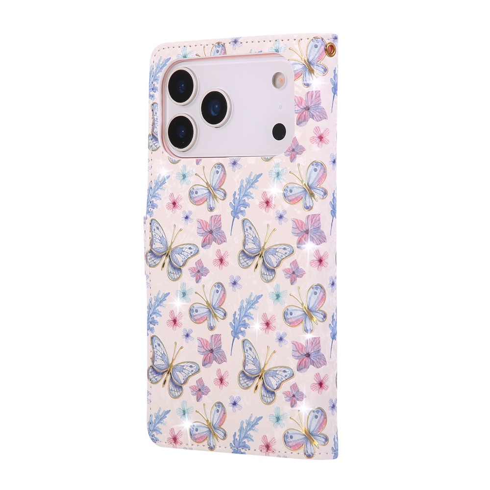  iPhone 17 Pro Max Fodral RFID Läder Fjärilar / Blommor