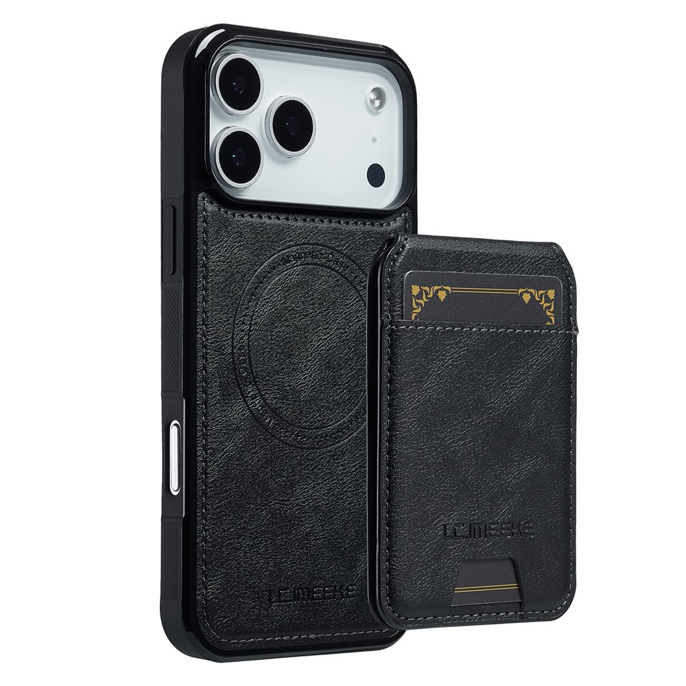 LC.IMEEKE LC.IMEEKE iPhone 17 Pro Max Skal Med Avtagbar Korthållare Läder