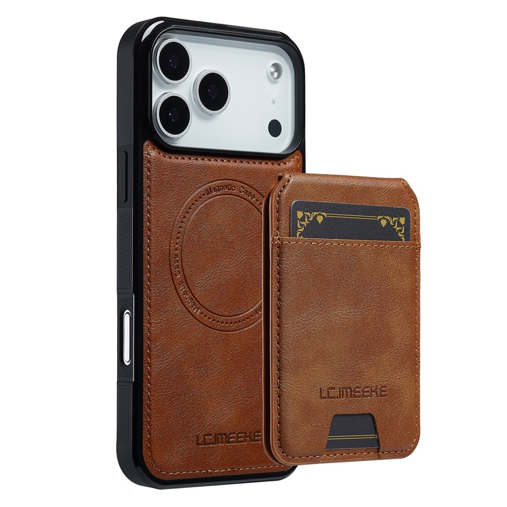 LC.IMEEKE LC.IMEEKE iPhone 17 Pro Max Skal Med Avtagbar Korthållare Läder