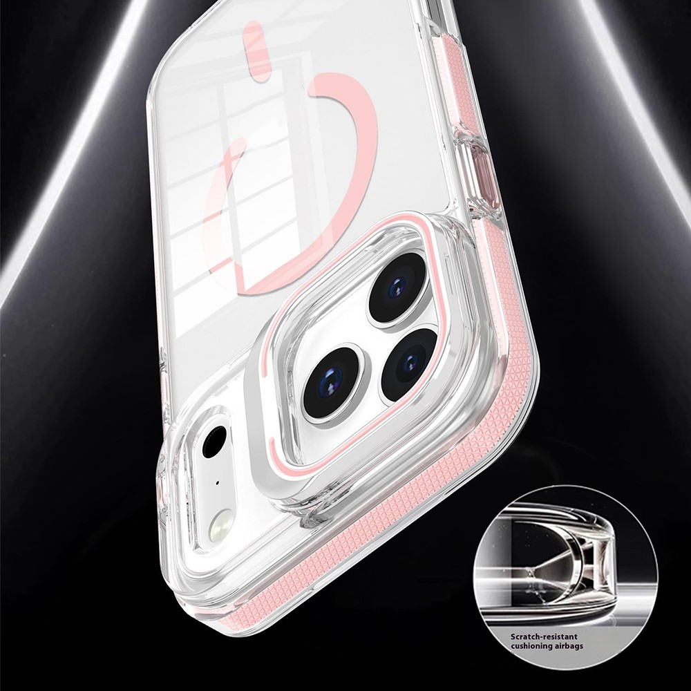  iPhone 17 Pro Max Skal MagSafe Kickstand Transparent / Orange