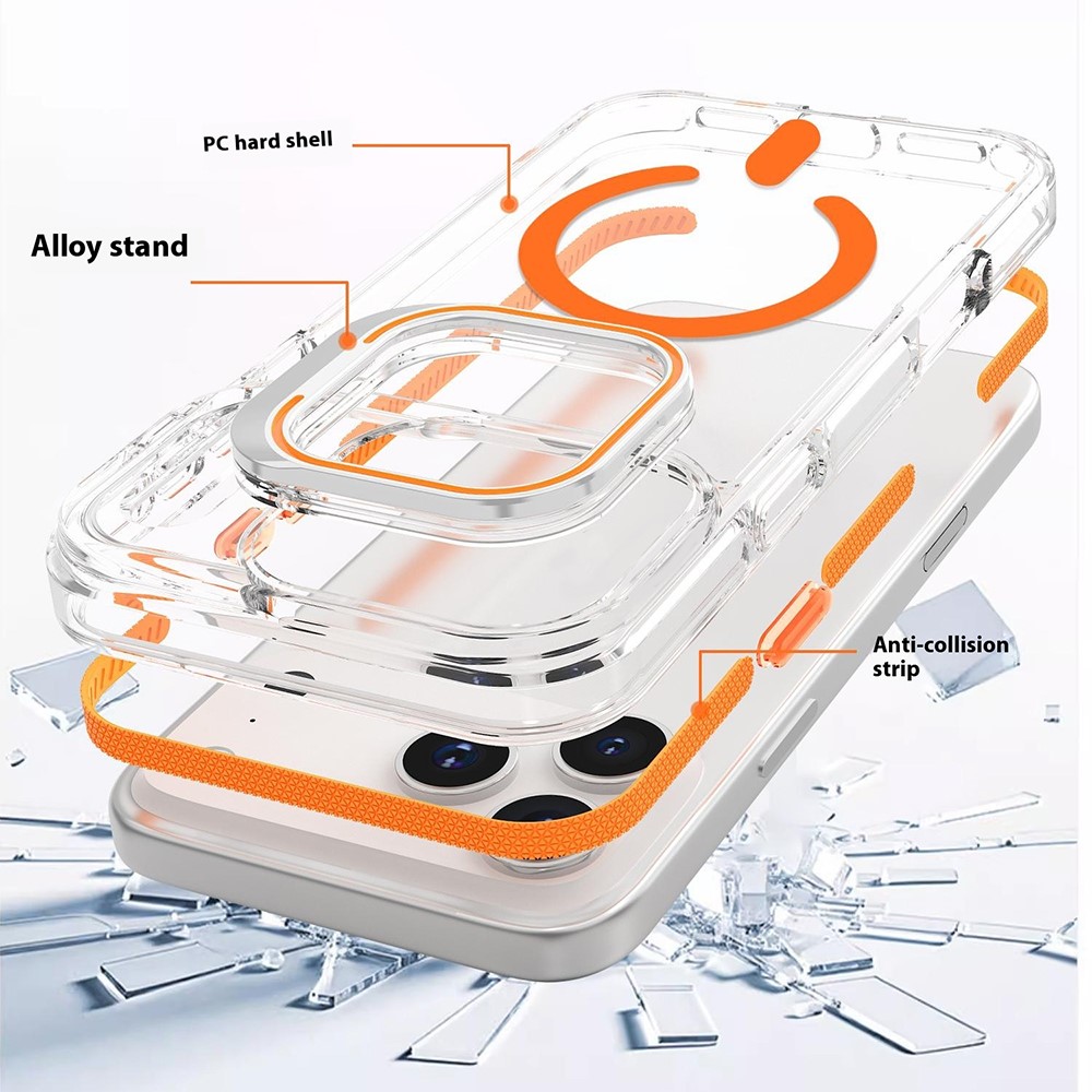  iPhone 17 Pro Max Skal MagSafe Kickstand Transparent / Svart
