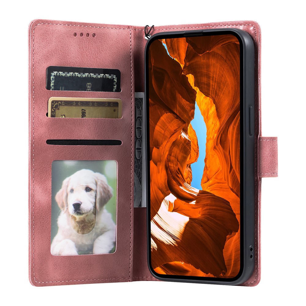 iPhone 17 Pro Max Fodral Mandala Läder Roséguld