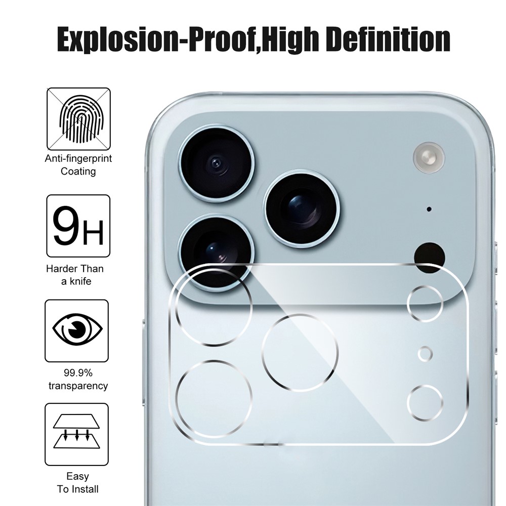  iPhone 17 Pro Max Linsskydd Härdat Glas Transparent