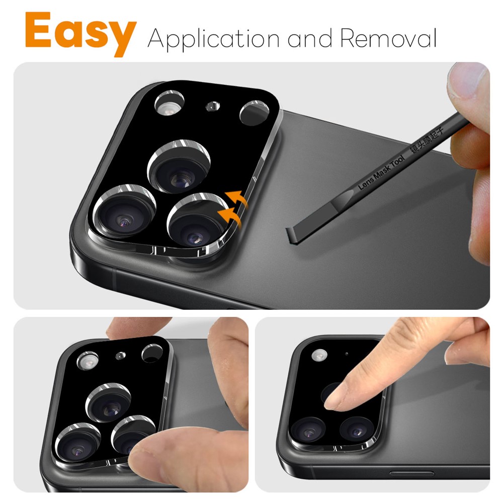 NORTHJO NORTHJO iPhone 17 Pro Max 2-PACK Linsskydd Härdat Glas Svart