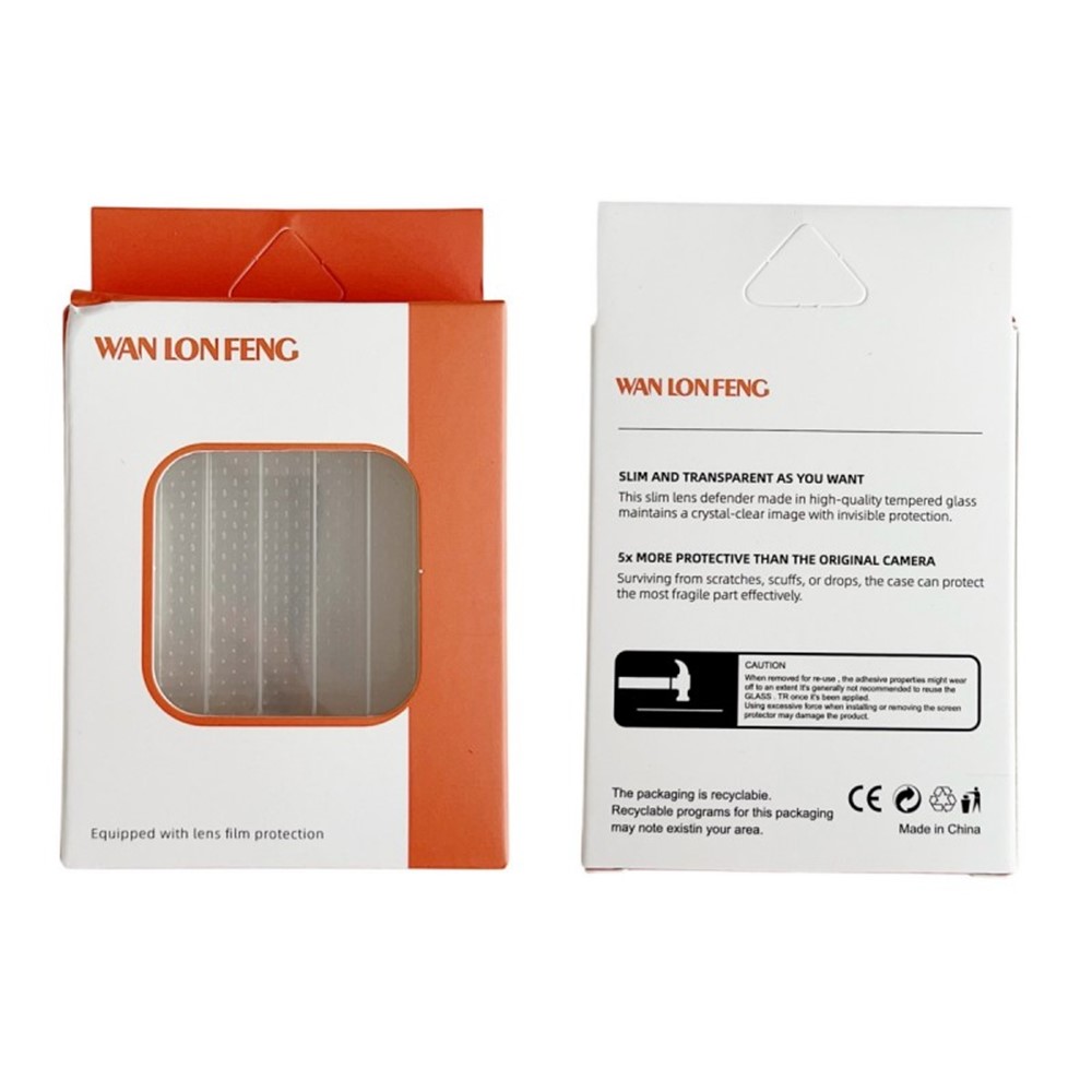 WANLONFENG WANLONFENG iPhone 17 Pro Max Linsskydd Härdat Glas Transparent